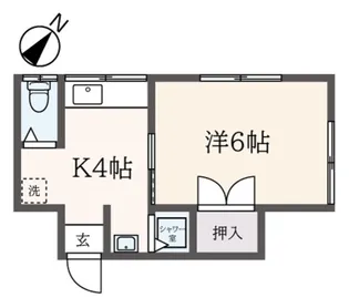フラッツ関森【2階】の間取り