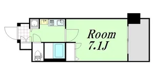 アクロス塚本リヴィエール【7階】の間取り