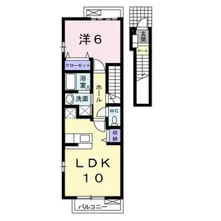 プリムローズ北日吉A【2階】の間取り