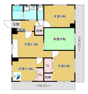 リバーパーク上ノ町II【4階】の間取り