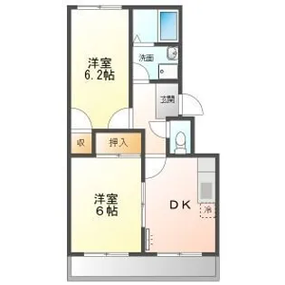 オレンジタウンB棟【3階】の間取り