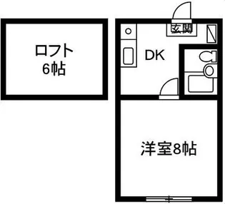 ROSAハイツF棟【1階】の間取り