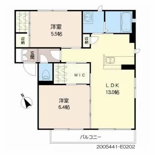 トップスターコート宮崎 E棟【2階】の間取り