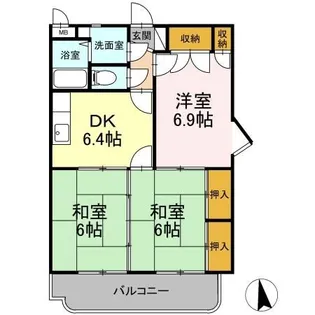 レジデンス東望【4階】の間取り