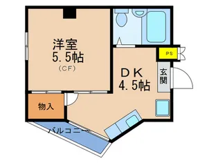 ルミエ-ル田辺【4階】の間取り