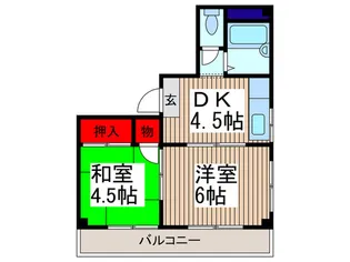 岩田ハイツ【2階】の間取り