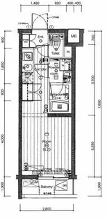 PREMIUM CUBE 不動前【4階】の間取り