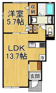 フロレゾン【1階】の間取り