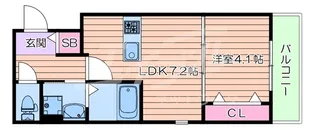 クレシタ吹田【1階】の間取り
