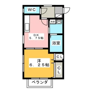 ディスタンスII【1階】の間取り