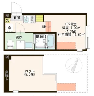 ハーモニーテラス菖蒲園【1階】の間取り
