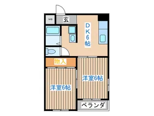 コーポ砂押南【3階】の間取り