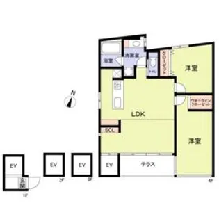 Kagurazaka Terrace【4階】の間取り