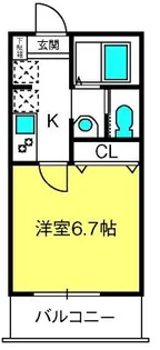 パームコテージ18番館【1階】の間取り