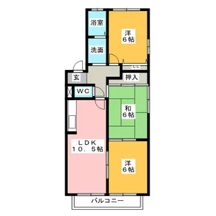 フレアコート【2階】の間取り