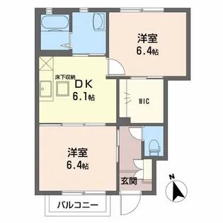 ストロベリーフィールズ B【1階】の間取り