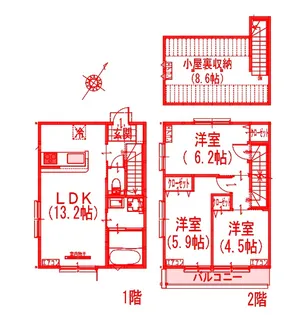レアソラーナ青葉の間取り