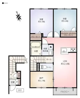 トレカルドI【2階】の間取り
