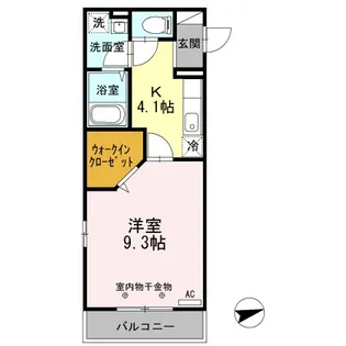 デュオコート酒折 壱番館【2階】の間取り