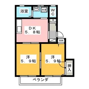 エスワイ杉山【2階】の間取り