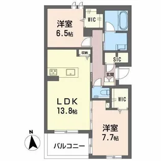 ソフィア江南【1階】の間取り