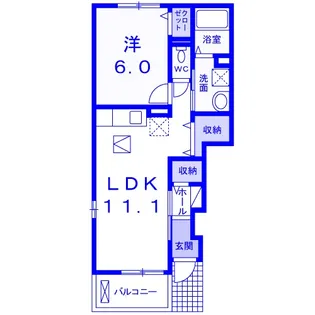 シュウエイヒルズ イースト【1階】の間取り