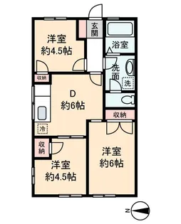 グリーン・ハイツ向原【2階】の間取り