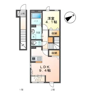 ルポゼ k.k【2階】の間取り