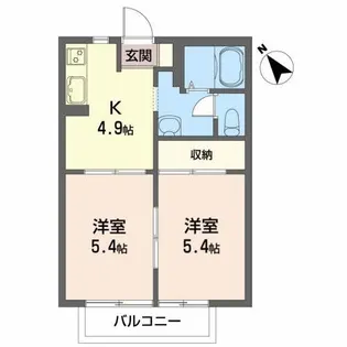 プチハイム【1階】の間取り