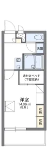 レオパレスプラム【2階】の間取り