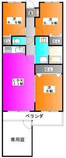 エステートミア【1階】の間取り