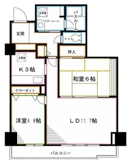 ハイエスト荻窪【3階】の間取り