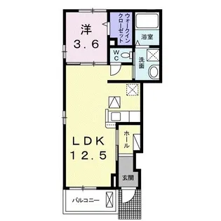 プリムローズ常盤I【1階】の間取り