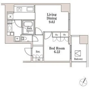 LaSante一番町【4階】の間取り