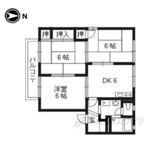 エクセレント桜ヶ丘B棟【1階】の間取り
