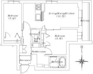 パークサイドヒルズ【2階】の間取り