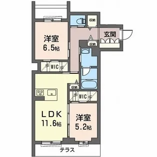 サラ イースト【1階】の間取り