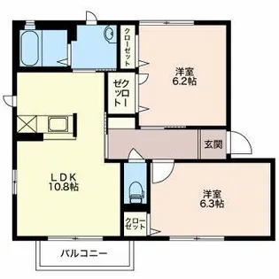 プチメゾン8【2階】の間取り