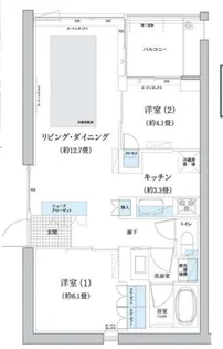 ガーデニエール砧 WEST【5階】の間取り