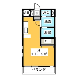 ブランメゾン下飯田【1階】の間取り