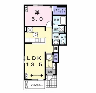 シャルム コートA【1階】の間取り