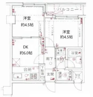 朝日根津八重垣マンション【8階】の間取り