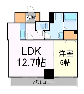 ティアラタワー中島倶楽部【13階】の間取り