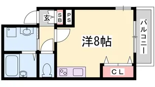 ラ・ウェゾン塚本通【2階】の間取り