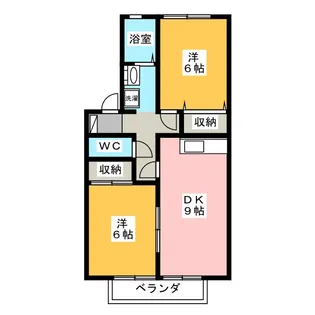 エルミタージュKUBOTA B【2階】の間取り