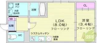 BAU北仙台【2階】の間取り