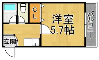 プチハウス仁川【1階】の間取り