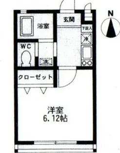 スカイキープ明大前【1階】の間取り