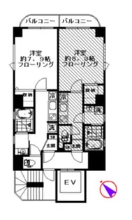 TESORO渋谷【7階】の間取り