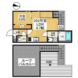 grandtic Etincelle(エタンセル)【2階】の間取り